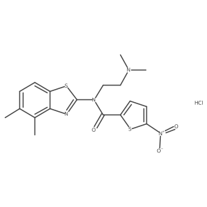 N-(2-(dimethylamino)ethyl)-N-(4,5-dimethylbenzo[d]thiazol-2-yl)-5-nitrothiophene-2-carboxamide hydrochloride Structure