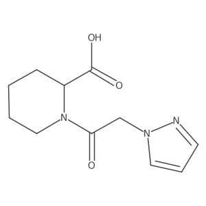 1-(2-(1h-Pyrazol-1-yl)acetyl)piperidine-2-carboxylic acid结构式