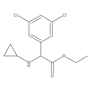Ethyl 2-(cyclopropylamino)-2-(3,5-dichlorophenyl)acetate结构式