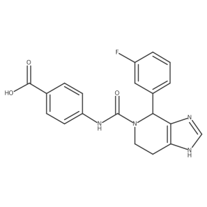 4-({[4-(3-fluorophenyl)-1,4,6,7-tetrahydro-5H-imidazo[4,5-c]pyridin-5-yl]carbonyl}amino)benzoic acid结构式