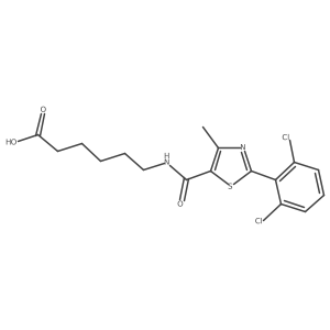 6-({[2-(2,6-Dichlorophenyl)-4-methyl-1,3-thiazol-5-yl]carbonyl}amino)hexanoic acid Structure