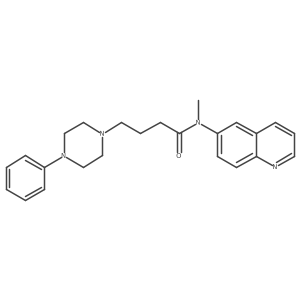 N-methyl-4-(4-phenyl-piperazin-1-yl)-N-quinolin-6-yl-butyramide结构式