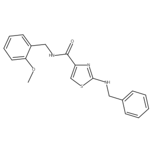 2-(benzylamino)-N-(2-methoxybenzyl)-1,3-thiazole-4-carboxamide结构式