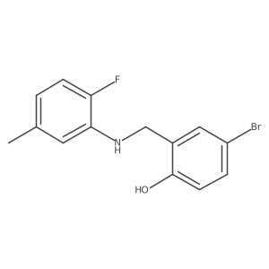 4-Bromo-2-{[(2-fluoro-5-methylphenyl)amino]methyl}phenol Structure