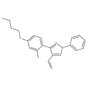3-(4-butoxy-2-methylphenyl)-1-phenyl-1H-pyrazole-4-carbaldehyde Structure