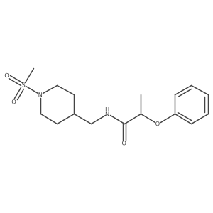 N-((1-(methylsulfonyl)piperidin-4-yl)methyl)-2-phenoxypropanamide结构式