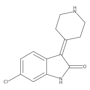 6-Chloro-3-(piperidin-4-ylidene)-2,3-dihydro-1H-indol-2-one Structure