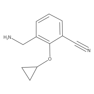 3-(Aminomethyl)-2-cyclopropoxybenzonitrile结构式