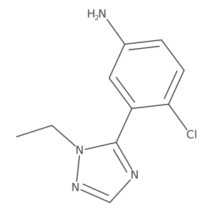 4-chloro-3-(1-ethyl-1H-1,2,4-triazol-5-yl)aniline结构式