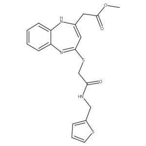 methyl [4-({2-oxo-2-[(2-thienylmethyl)amino]ethyl}thio)-1H-1,5-benzodiazepin-2-yl]acetate Structure