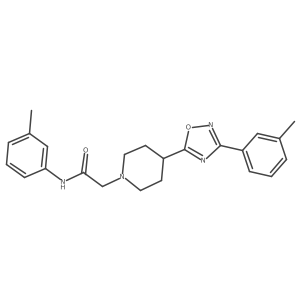 N-(m-tolyl)-2-(4-(3-(m-tolyl)-1,2,4-oxadiazol-5-yl)piperidin-1-yl)acetamide结构式