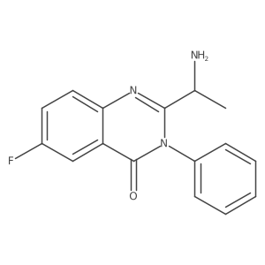(S)-2-(1-Aminoethyl)-6-fluoro-3-phenylquinazolin-4(3H)-one Structure