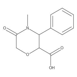 4-Methyl-5-oxo-3-phenylmorpholine-2-carboxylic acid Structure