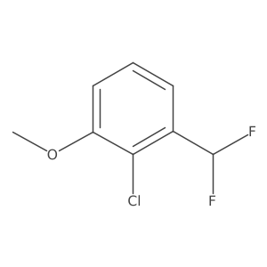 2-Chloro-1-(difluoromethyl)-3-methoxybenzene结构式