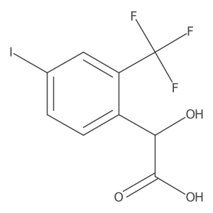 Benzeneacetic acid, I+/--hydroxy-4-iodo-2-(trifluoromethyl)- Structure