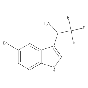 (R)-1-(5-Bromo-1H-indol-3-YL)-2,2,2-trifluoroethan-1-amine Structure