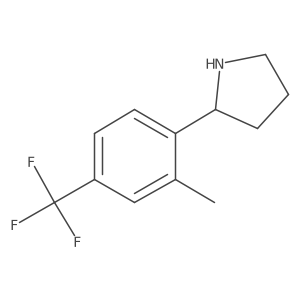 2-[2-Methyl-4-(trifluoromethyl)phenyl]pyrrolidine结构式