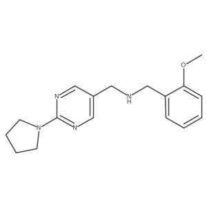 N-(2-Methoxybenzyl)-1-(2-(pyrrolidin-1-yl)pyrimidin-5-yl)methanamine结构式