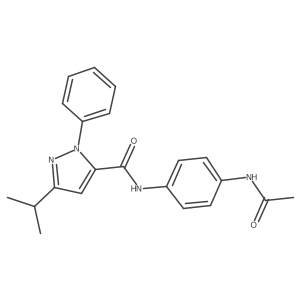 N-[4-(acetylamino)phenyl]-1-phenyl-3-(propan-2-yl)-1H-pyrazole-5-carboxamide结构式
