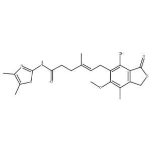 (E)-N-(4,5-dimethylthiazol-2-yl)-6-(4-hydroxy-6-methoxy-7-methyl-3-oxo-1,3-dihydroisobenzofuran-5-yl)-4-methylhex-4-enamide Structure