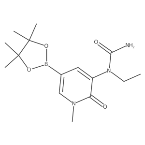 N-[1,2-dihydro-1-methyl-2-oxo-5-(4,4,5,5-tetramethyl-1,3,2-dioxaborolan-2-yl)-3-pyridinyl]-n-ethylurea结构式