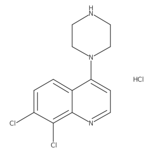 7,8-Dichloro-4-(piperazin-1-yl)quinoline hydrochloride结构式