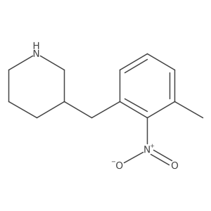 3-[(3-Methyl-2-nitrophenyl)methyl]piperidine Structure