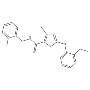 2-[(2-ethylphenyl)amino]-4-methyl-N-(2-methylbenzyl)-1,3-thiazole-5-carboxamide Structure