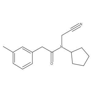 N-(cyanomethyl)-N-cyclopentyl-2-(3-methylphenyl)acetamide结构式