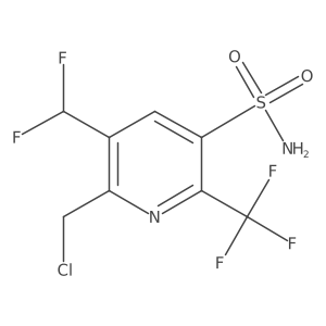 2-(Chloromethyl)-3-(difluoromethyl)-6-(trifluoromethyl)pyridine-5-sulfonamide Structure
