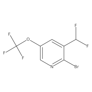 2-Bromo-3-(difluoromethyl)-5-(trifluoromethoxy)pyridine Structure