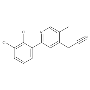 2-(2,3-Dichlorophenyl)-5-methylpyridine-4-acetonitrile Structure