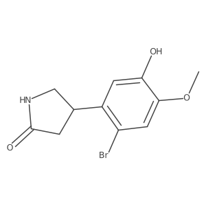 4-(2-Bromo-5-hydroxy-4-methoxyphenyl)pyrrolidin-2-one Structure