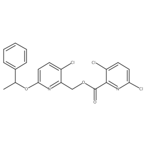 [3-Chloro-6-(1-phenylethoxy)pyridin-2-yl]methyl 3,6-dichloropyridine-2-carboxylate结构式
