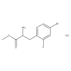 Methyl (2R)-2-amino-3-(4-bromo-2-fluorophenyl)propanoate;hydrochloride结构式
