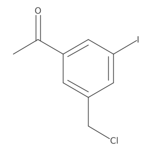 1-[3-(Chloromethyl)-5-iodophenyl]ethanone结构式