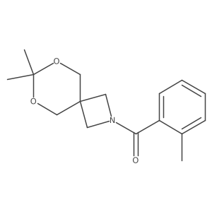 (7,7-Dimethyl-6,8-dioxa-2-azaspiro[3.5]nonan-2-yl)(o-tolyl)methanone结构式