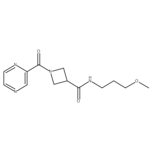 N-(3-methoxypropyl)-1-(pyrazine-2-carbonyl)azetidine-3-carboxamide Structure
