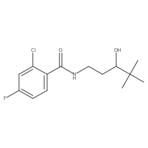 2-chloro-4-fluoro-N-(3-hydroxy-4,4-dimethylpentyl)benzamide Structure