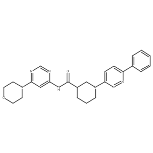 N-(6-morpholinopyrimidin-4-yl)-1-(6-phenylpyridazin-3-yl)piperidine-3-carboxamide结构式