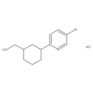 (1-(5-Bromopyridin-2-yl)piperidin-3-yl)methanamine hydrochloride Structure