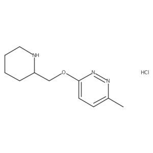 3-Methyl-6-(piperidin-2-ylmethoxy)pyridazine hydrochloride Structure