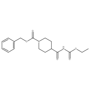Benzyl 4-(ethoxycarbonylcarbamoyl)piperidine-1-carboxylate结构式