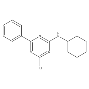 4-chloro-N-cyclohexyl-6-phenyl-1,3,5-triazin-2-amine结构式