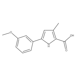 5-(3-Methoxyphenyl)-3-methyl-1H-pyrrole-2-carboxylicacid结构式