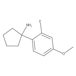 1-(2-Fluoro-4-methoxyphenyl)cyclopentan-1-amine结构式