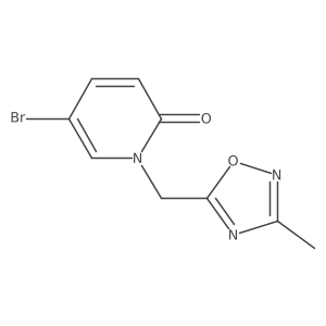 5-Bromo-1-((3-methyl-1,2,4-oxadiazol-5-yl)methyl)pyridin-2(1h)-one Structure
