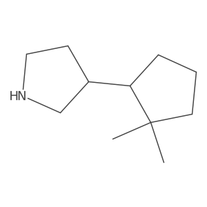 3-(2,2-Dimethylcyclopentyl)pyrrolidine结构式