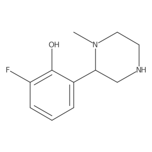 2-Fluoro-6-(1-methylpiperazin-2-yl)phenol Structure