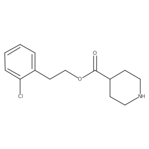 2-Chlorophenethyl piperidine-4-carboxylate结构式